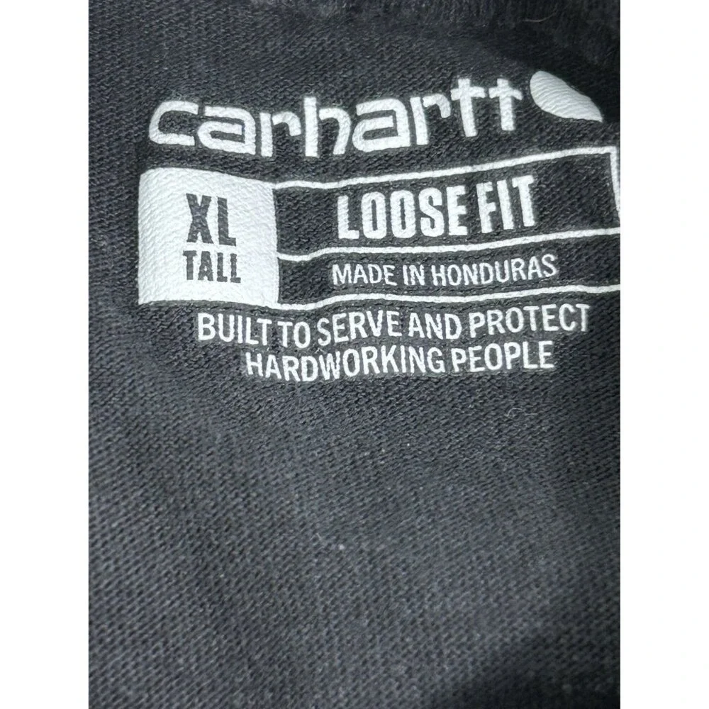 Carhartt Loose Fit Black Work T-Shirt Size XL Tall